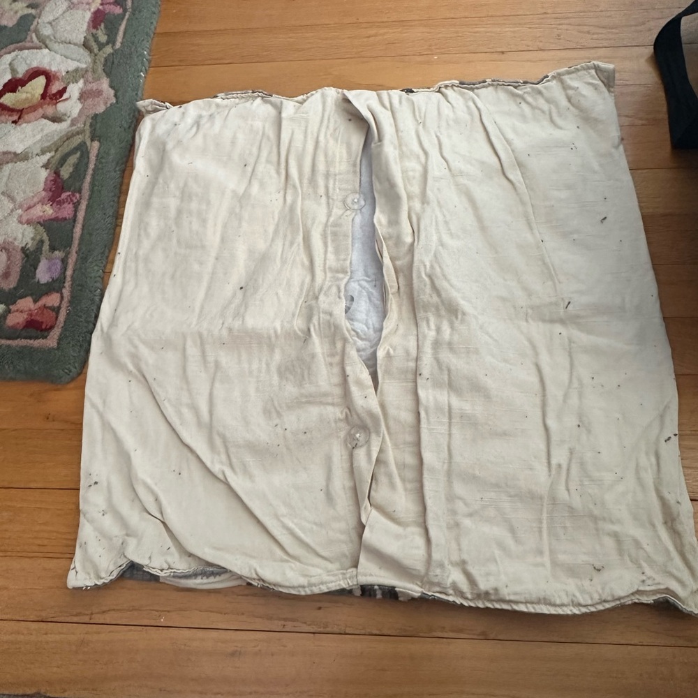 Pottery Barn Gray and Cream Patterned Throw Pillow Cover - Picture 3 of 4